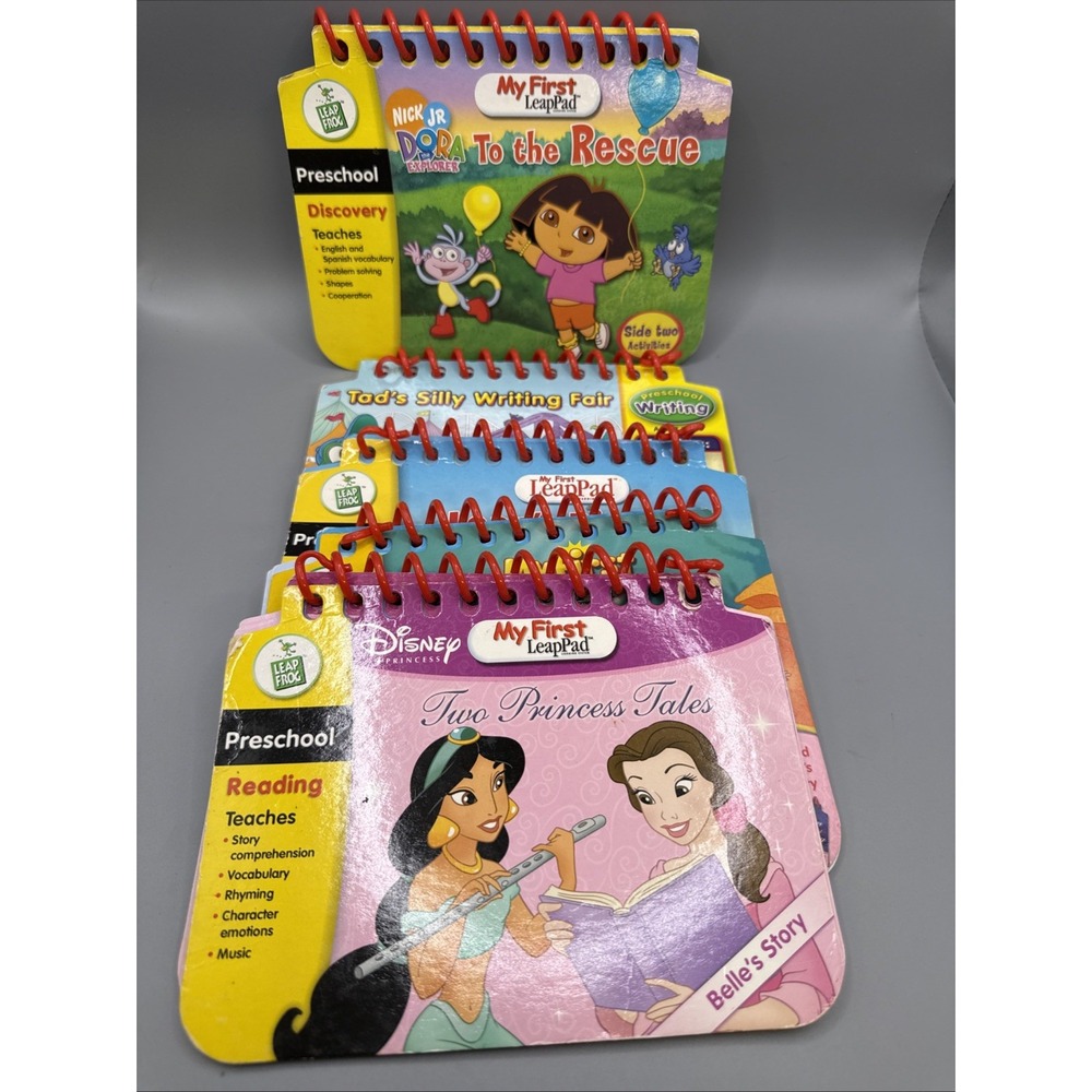 Lot 5- My First LeapPad Preschool Replacement Booklets  No Cartridge